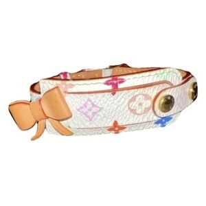 Louis Vuitton Murakami White Multicolor Monogram ID Wrap Bracelet Bow